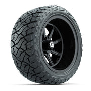 GTW Reaper Gloss Black 15" Deep Dish Wheels with 23X10-R15 Maverick Steel Belted Radial All-Terrain Tires - Full Set