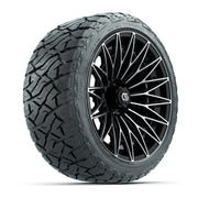 GTW® Blur Black/Machined 16" Wheels with 225/40-R16 Maverick Street Tires - Full Set