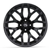 GTW 16x7 Monaco Golf Cart Wheel Gloss Black view 2 - Fits Club Car EZGO Yamaha