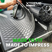 Xtreme Floor Mats for EZGO TXT / S2 / Workhorse / Express S4 / Valor / Cushman / Navitas - Black/Green