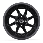 GTW Reaper 14in Golf Cart Wheel Gloss Black view 2 - Fits Club Car EZGO Yamaha