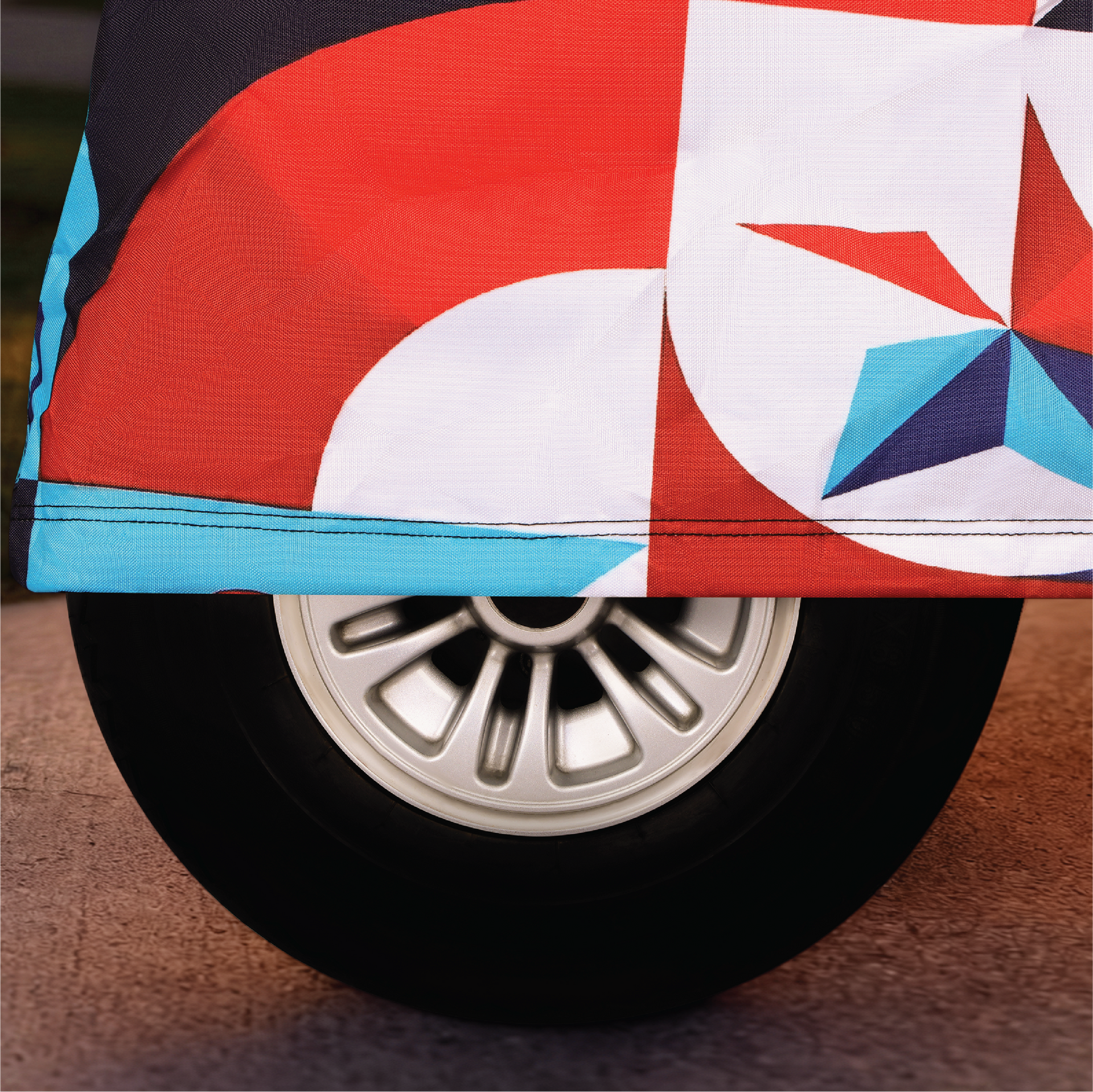 Liberty Golf Cart Cover front view on cart