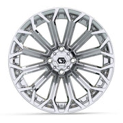GTW 16x7 Phantom Golf Cart Wheel Chrome view 2 - Fits Club Car EZGO Yamaha