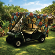 Electric Canopy Golf Cart Cover full coverage view