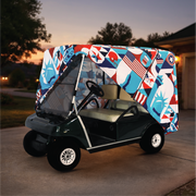 Liberty Golf Cart Cover rear angle view