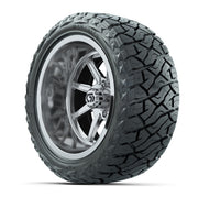 GTW Reaper Chrome 15" Wheels with 23X10-R15 Maverick Steel Belted Radial A/T Tires - Full Set