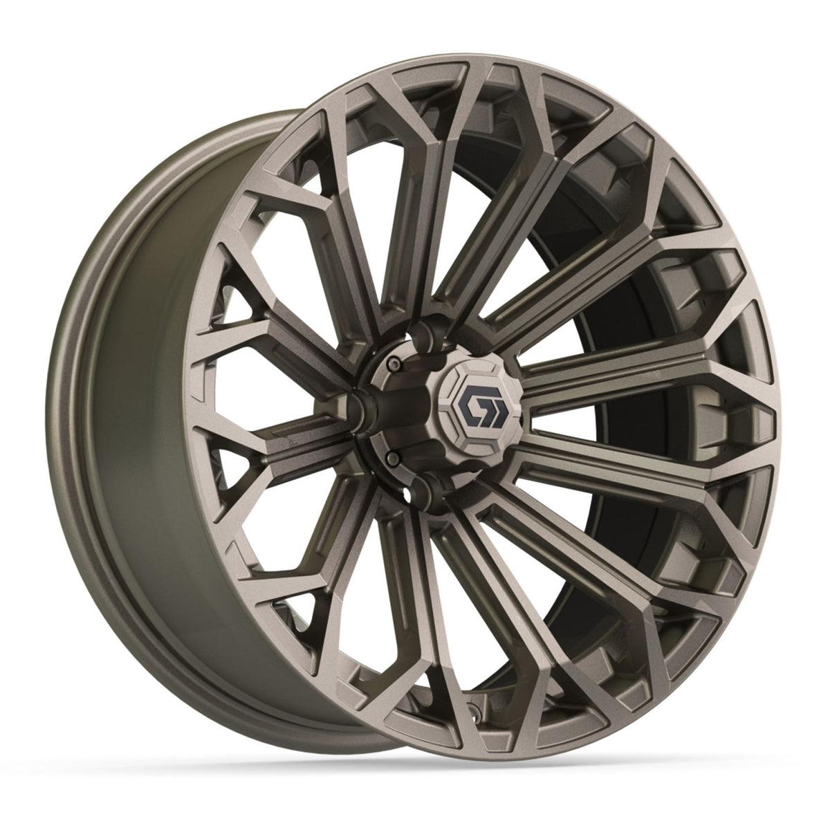 GTW 16x7 Phantom Golf Cart Wheel Matte Bronze - Fits Club Car EZGO Yamaha