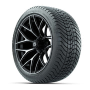 GTW® Monaco Black/Machined 16" Wheels with 225/40-R16 Mamba Street Tires - Full Set