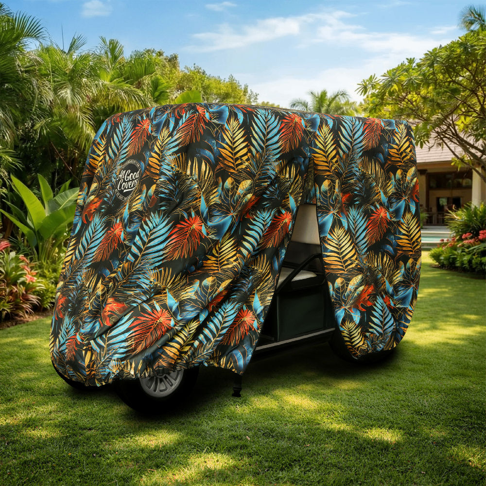 Electric Canopy Golf Cart Cover side view