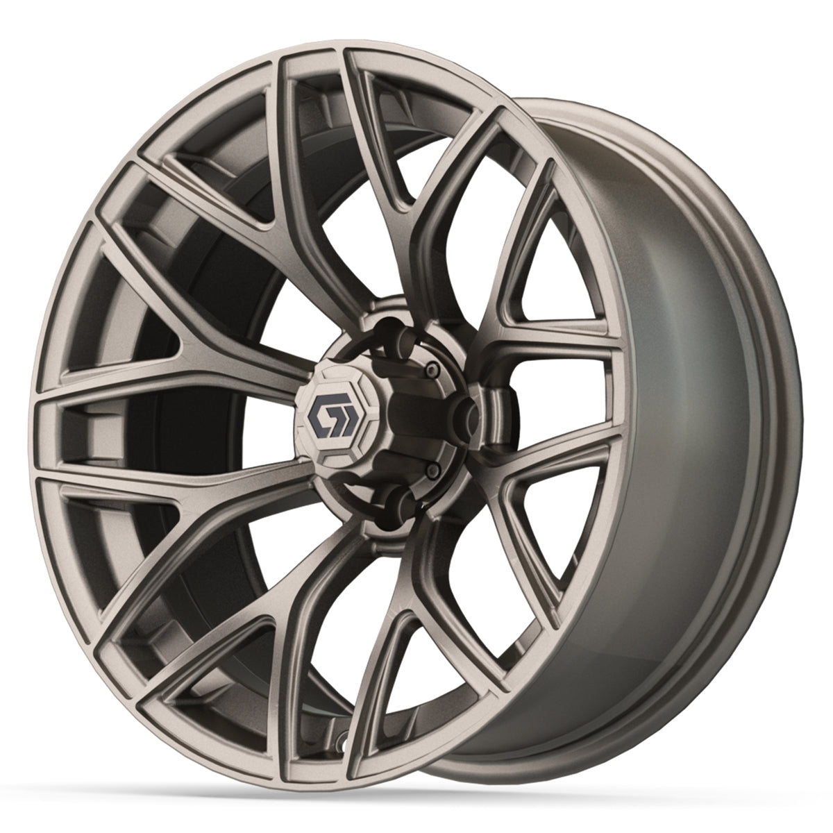 GTW 16x7 Monaco Golf Cart Wheel Matte Bronze view 3 - Fits Club Car EZGO Yamaha