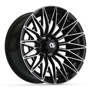 GTW 16x7 Blur Golf Cart Wheel Machined and Black - Fits Club Car EZGO Yamaha