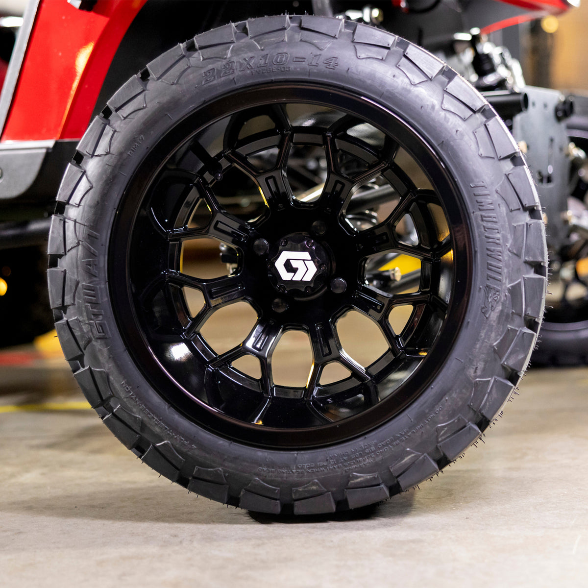 GTW Assault 15in Golf Cart Wheel Gloss Black view 9