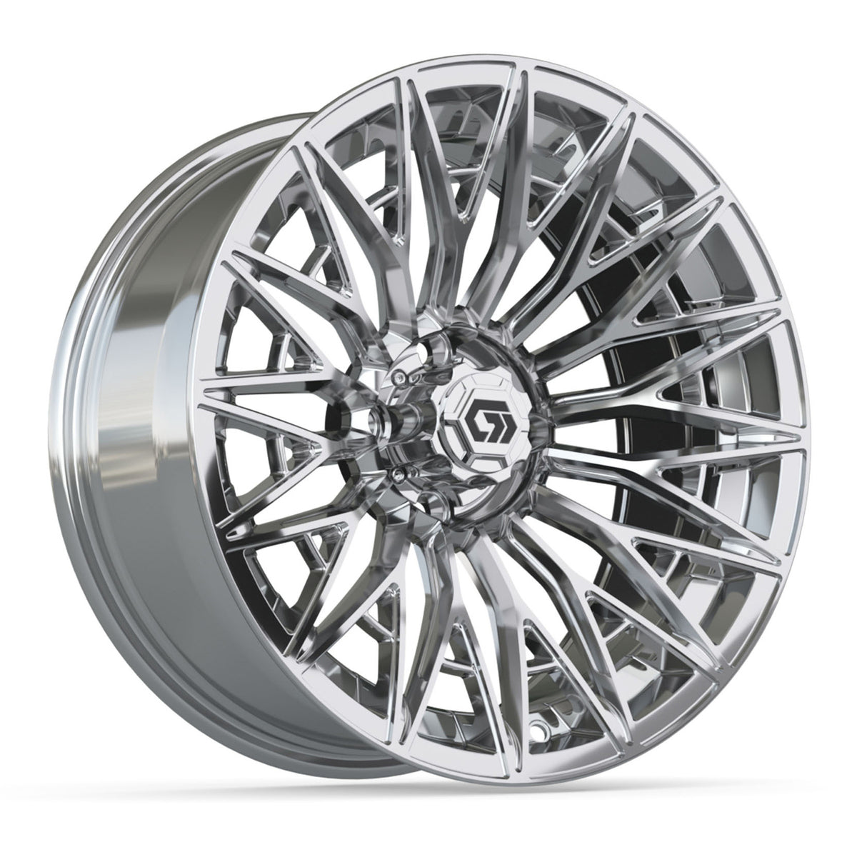 GTW 16x7 Blur Golf Cart Wheel Chrome - Fits Club Car EZGO Yamaha