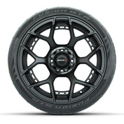 Golf Cart 14in Chrome Alloy Wheel and 23in AT Tire Set of 4 Premium view 2 - Fits Club Car EZGO Yamaha