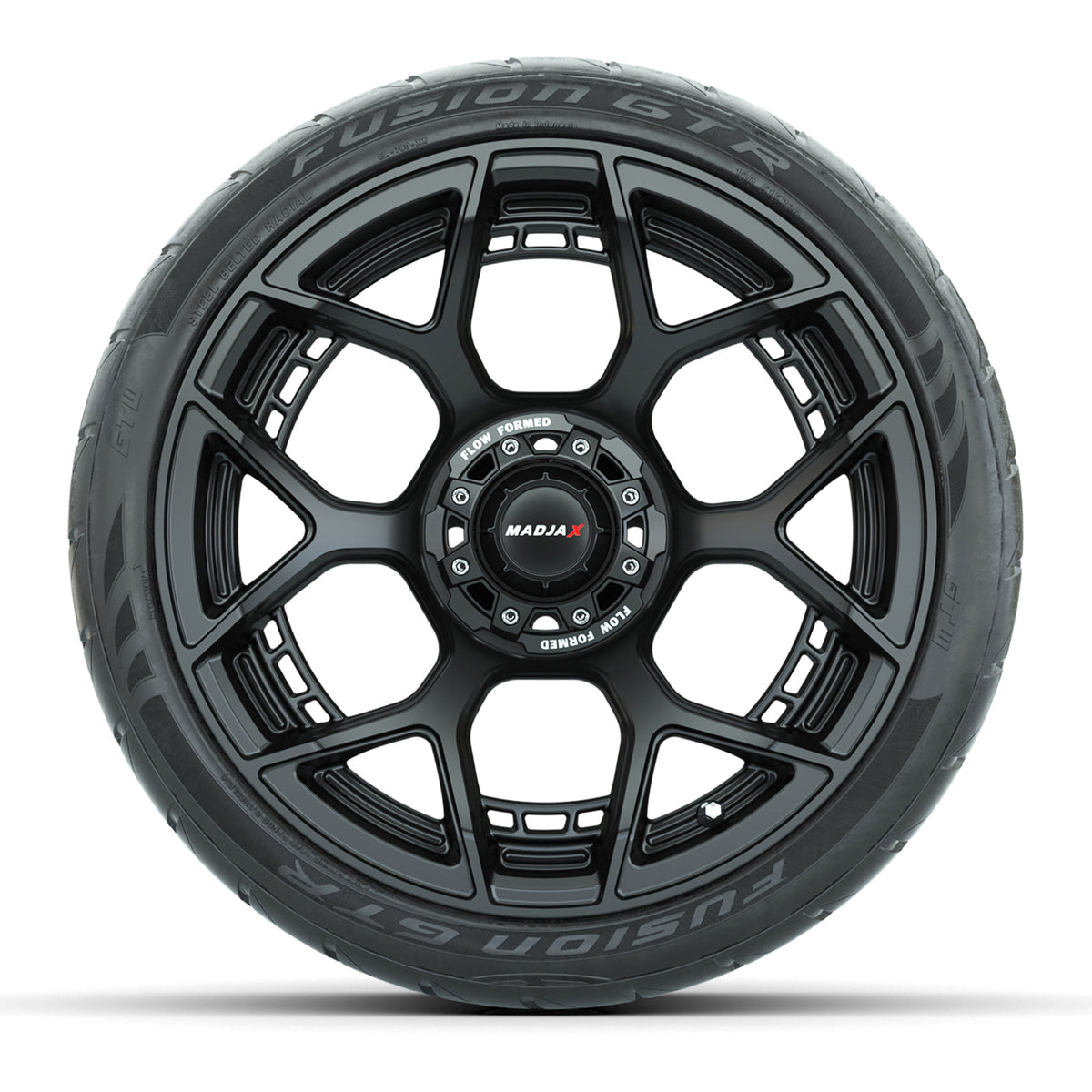 Golf Cart 14in Chrome Alloy Wheel and 23in AT Tire Set of 4 Premium view 2 - Fits Club Car EZGO Yamaha