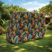 Electric Canopy Golf Cart Cover folded for storage
