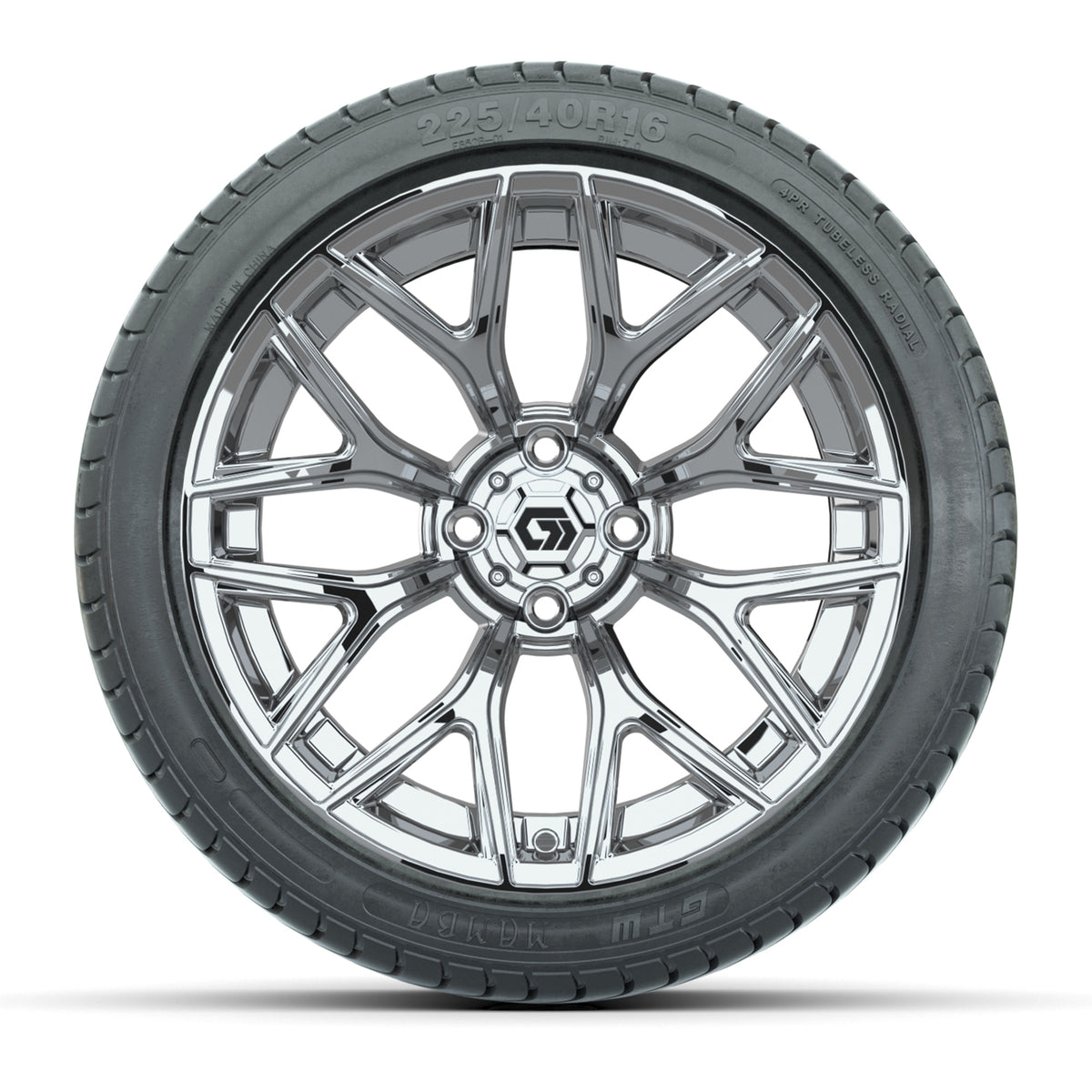 GTW® Monaco Chrome 16" Wheels with 225/40-R16 Mamba Street Tires - Full Set
