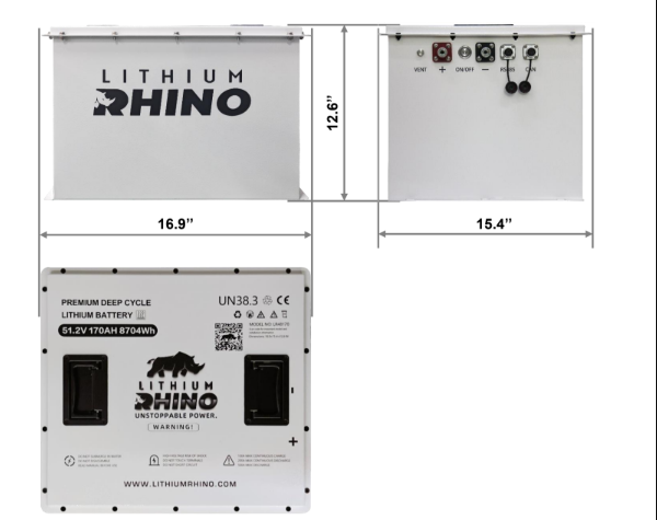 Lithium Rhino 48V 170Ah 300A BMS Conversion Kit