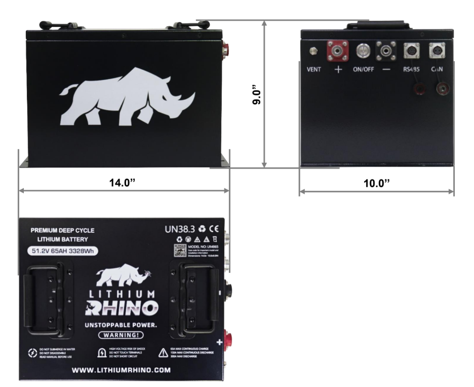 Lithium Rhino 48V 65Ah Conversion Kit