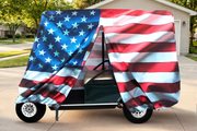 Star Spangled Banner Golf Cart Cover - 4-Passenger - Fits Club Car EZGO Yamaha