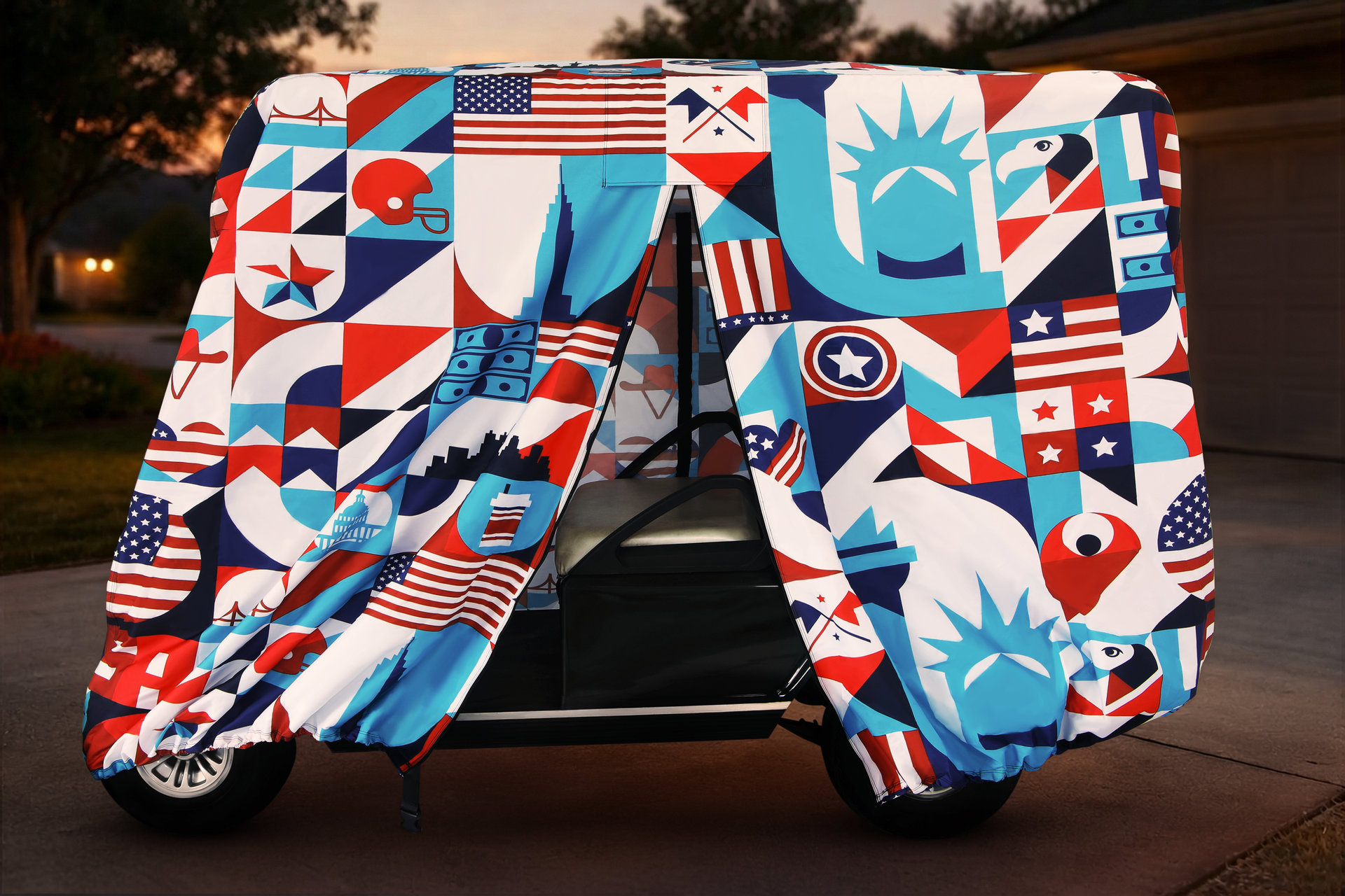 Liberty Golf Cart Cover - 4-Passenger - Fits Club Car EZGO Yamaha