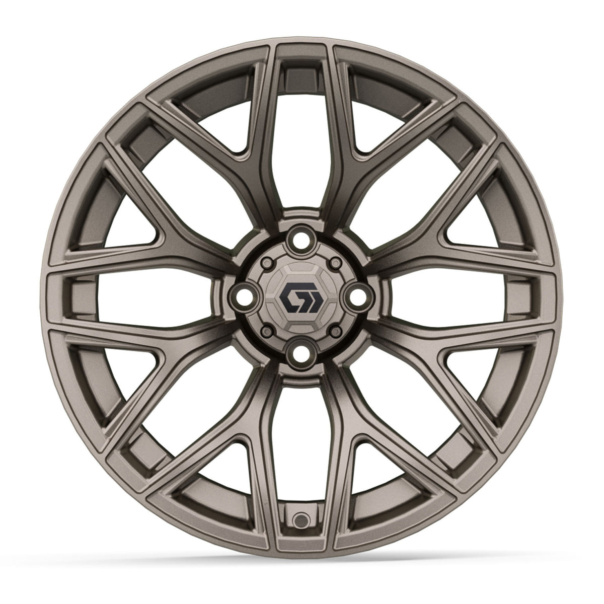 GTW 16x7 Monaco Golf Cart Wheel Matte Bronze view 2 - Fits Club Car EZGO Yamaha