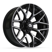 GTW 16x7 Monaco Golf Cart Wheel Machined and Black - Fits Club Car EZGO Yamaha