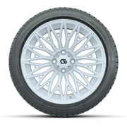 GTW 16" Blur Gloss White Golf Cart Wheels & 225/40R16 Mamba Street Tire