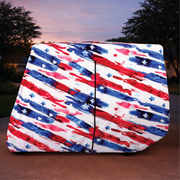 Stars & Stripes Golf Cart Cover folded for storage