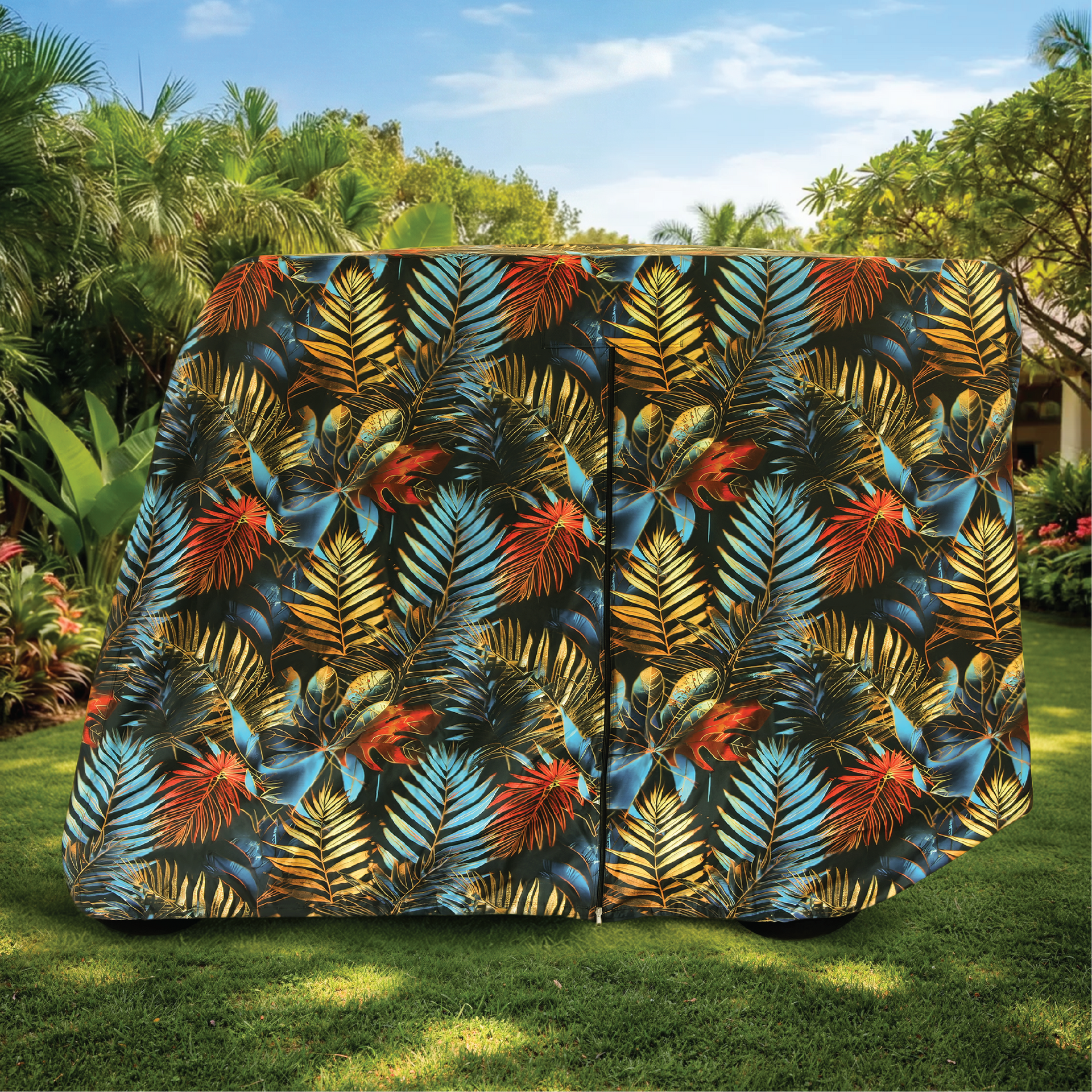 Electric Canopy Golf Cart Cover fabric close-up detail