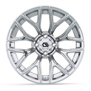 GTW 16x7 Monaco Golf Cart Wheel Chrome view 2 - Fits Club Car EZGO Yamaha