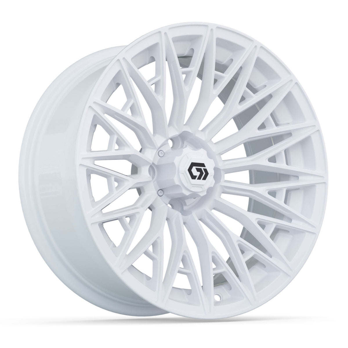 GTW 16x7 Blur Golf Cart Wheel Gloss White - Fits Club Car EZGO Yamaha