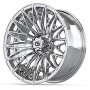 GTW 16x7 Blur Golf Cart Wheel Chrome view 3 - Fits Club Car EZGO Yamaha