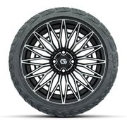 GTW® Blur Black/Machined 16" Wheels with 225/40-R16 Maverick Street Tires - Full Set