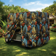 Electric Canopy Golf Cart Cover installed on cart