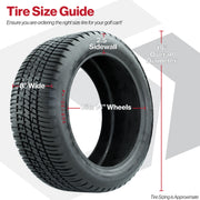 Golf Cart 12in Alloy Wheel and AT Tire Set of 4 Style B view 5 - Fits Club Car EZGO Yamaha