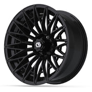 GTW 16x7 Blur Golf Cart Wheel Gloss Black view 3 - Fits Club Car EZGO Yamaha