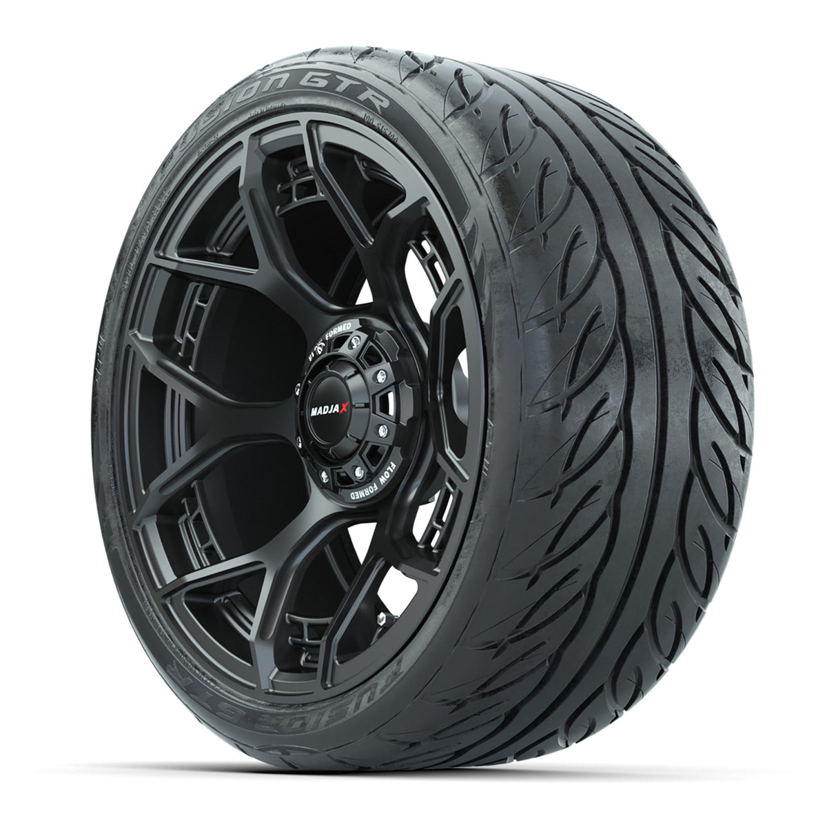 Golf Cart 14in Chrome Alloy Wheel and 23in AT Tire Set of 4 Premium view 3 - Fits Club Car EZGO Yamaha
