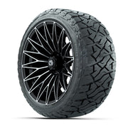 GTW® Blur Black/Machined 16" Wheels with 225/40-R16 Maverick Street Tires - Full Set