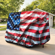 Star Spangled Banner Golf Cart Cover fabric close-up detail
