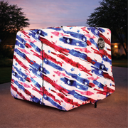 Stars & Stripes Golf Cart Cover fabric close-up detail