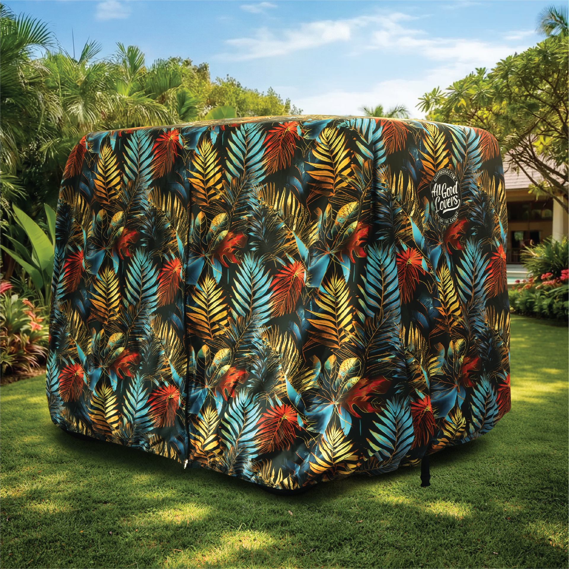 Electric Canopy Golf Cart Cover zipper detail