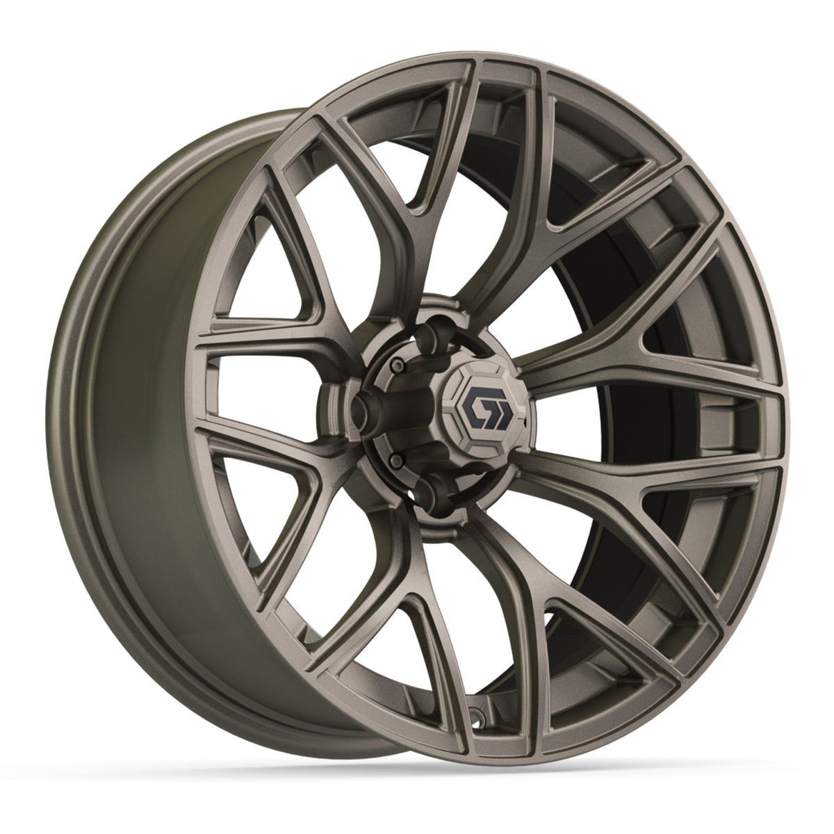 GTW 16x7 Monaco Golf Cart Wheel Matte Bronze - Fits Club Car EZGO Yamaha