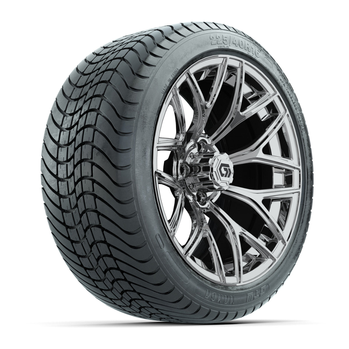 GTW® Monaco Chrome 16" Wheels with 225/40-R16 Mamba Street Tires - Full Set