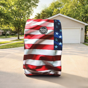 Star Spangled Banner Golf Cart Cover zipper detail