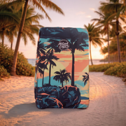 Palm Tree Island Golf Cart Cover zipper detail
