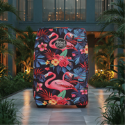 Flamingo Party Golf Cart Cover zipper detail