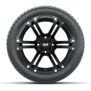 Golf Cart 12in Alloy Wheel and AT Tire Set of 4 view 2 - Fits Club Car EZGO Yamaha