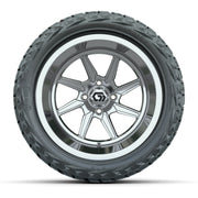 GTW Reaper Chrome 15" Wheels with 23X10-R15 Maverick Steel Belted Radial A/T Tires - Full Set