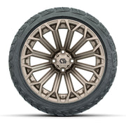 GTW® 16" Phantom Matte Bronze Golf Cart Wheels & 225/40-R16 Maverick A/T Tires - Full Set